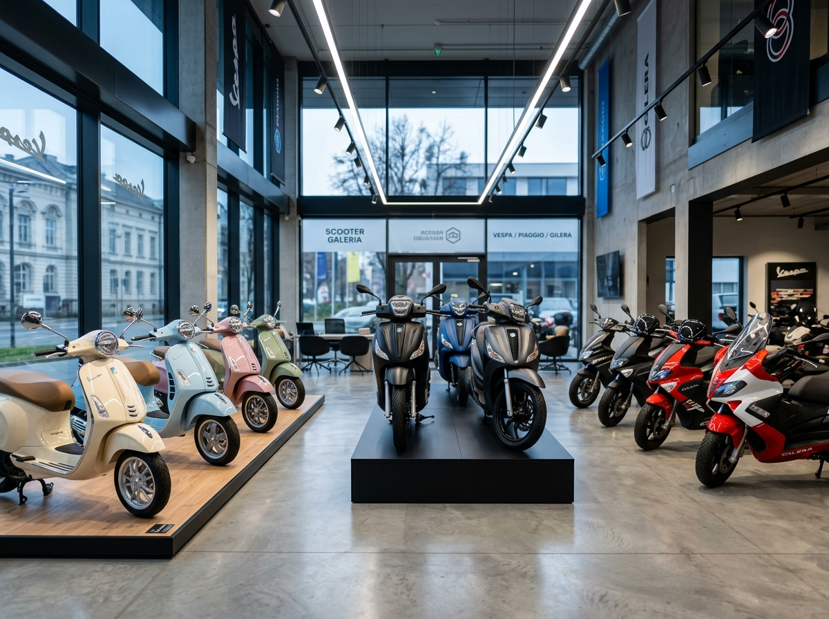 Page: Présentation des marques PIAGGIO, VESPA et GILERA - Power. Context: Présentation des marques P